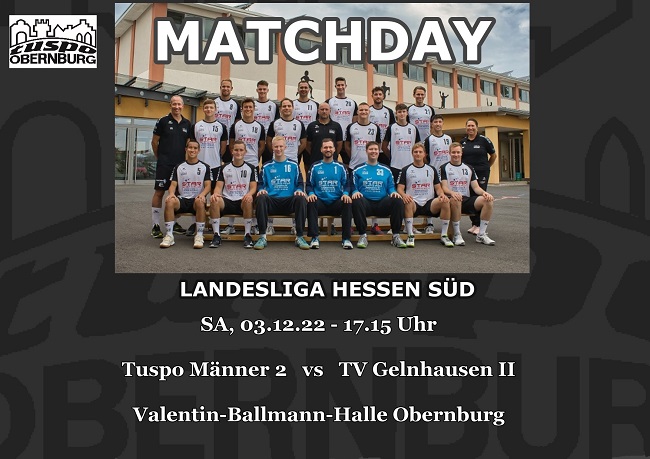 SA, 03.12.22 - 17.15 Uhr: Tuspo-Männer 2 vs TV Gelnhausen II