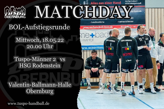 Mittwoch, 18.05.22 - 20 Uhr: Männer 2 vs HSG Rodenstein